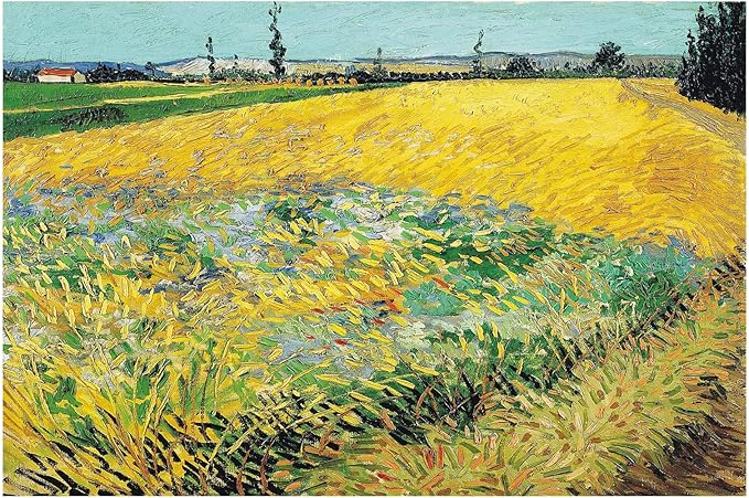 kuzino 无框帆布墙艺术 - 梵高 wheatfield 艺术绘画客厅家居装饰 40.